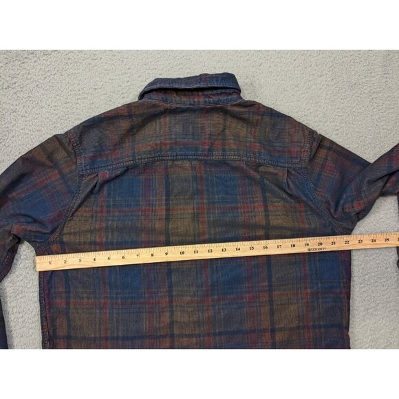 Prana Corduroy Shirt Mens Medium Dooley Long Sleeve Button Multicolor Plaid - Picture 6 of 12